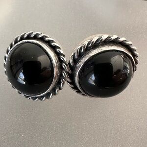 Boma sterling silver and onyx earrings
